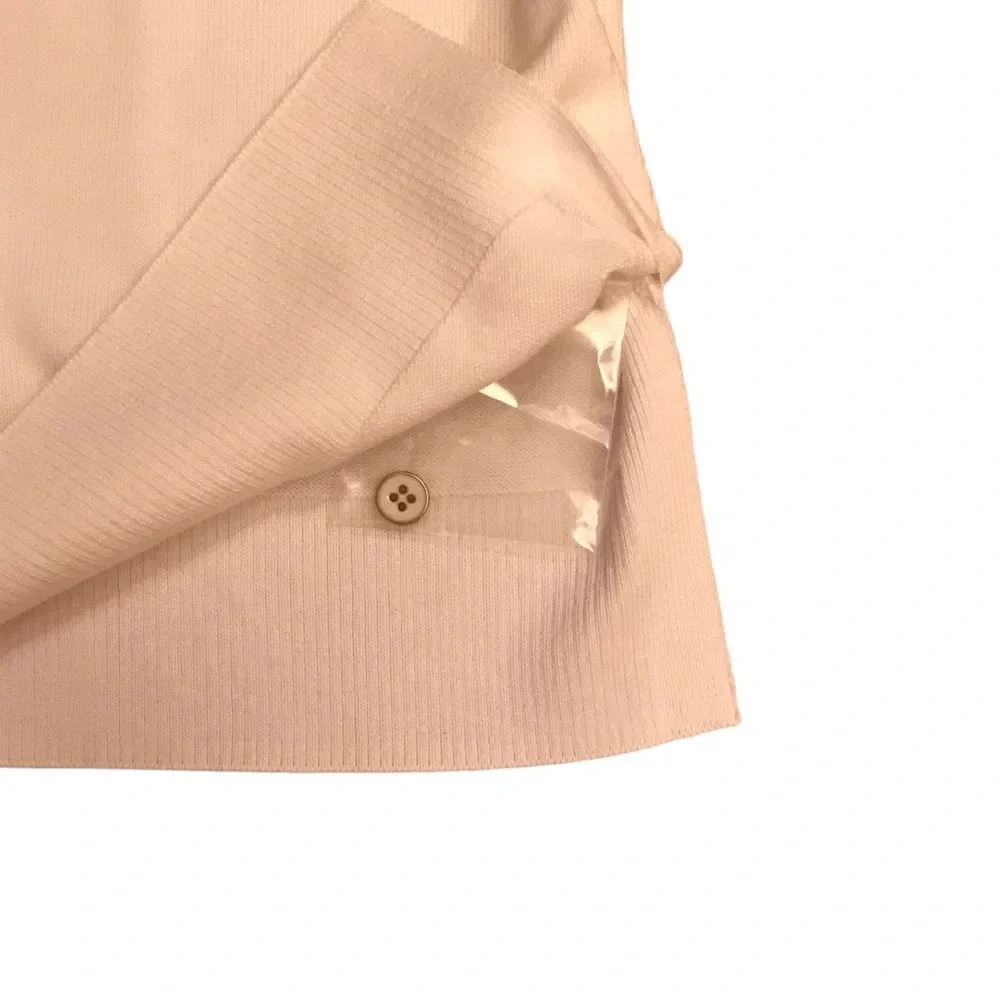Talbots Girlfriend Cardigan Cream/Ivory Sweater Large Petite NWOT - Picture 10 of 13